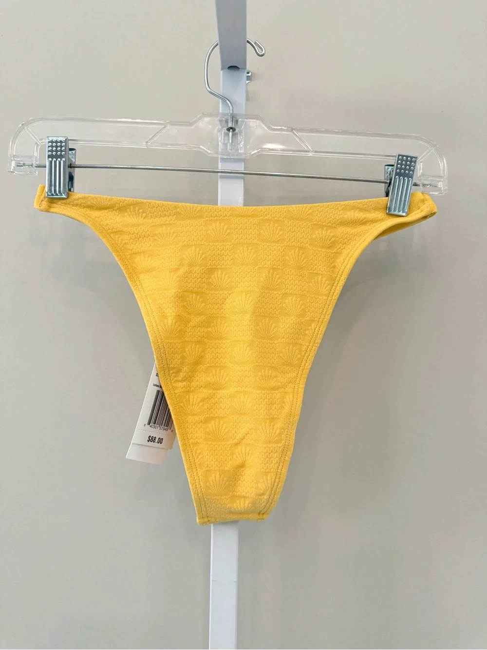 L*Space Leilani Bikini Bottom Yellow Textured Shell Sizes S and L NWT